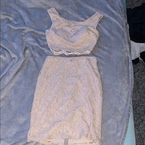 2 piece skirt and cropped formal top
